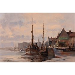 Ivan Taylor (British 1946-): 'Fishing Boats - Whitby', oil on board signed, titled verso 3...