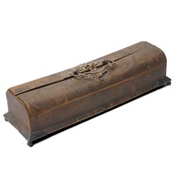 Swiss 19th century musical fan case, plays 'The Campbells are Coming', W36cm
