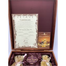 Steiff limited edition British Collector's Baby Bear Set 1989-1993