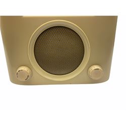 Bush Bakelite radio in cream H23cm, L39cm.  