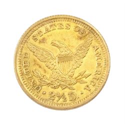 United States of America 1905 Liberty head gold two and a half dollar coin