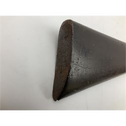 19th century 12-bore single barrel shotgun with Krnka/Werndl type action (converted from a percussion action rifle) with 77cm barrel, L122cm overall RFD ONLY