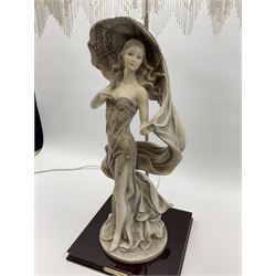 Figural lamp from 'The Juliana Collection', with cream shade, H85cm