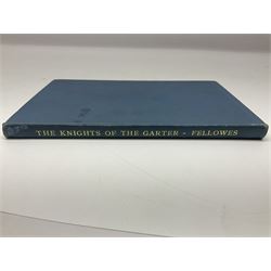 George VI Knight of the Garter cloth beret insignia with pin back and photograph of the Knight's Robes; Edmund Fellowes book on The Knights of the Garter 1348-1939; together with EIIR civilian OBE certificate to Jeffery Stanford Agate with facsimile signatures of Elizabeth II and Prince Philip