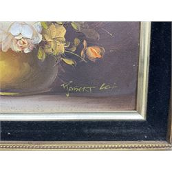 Robert Cox (1934-2001): Floral Still Life, oil on canvas board signed 19cm x 24cm