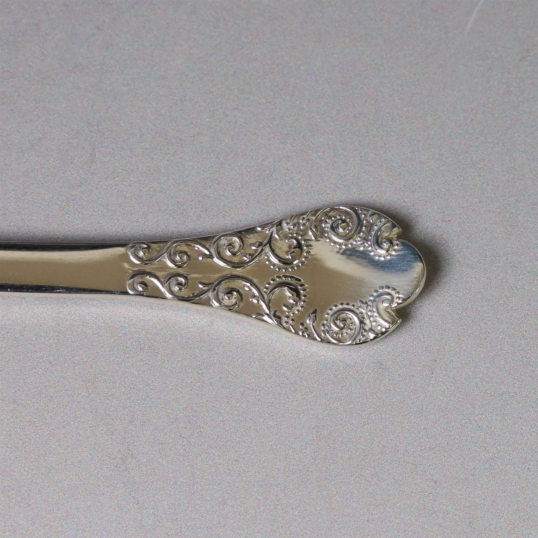 Two Late 20th century silver spoons, each with Queen Elizabeth II Coronation hallmark for C J Vander Ltd, London 1952 & 1953, L16cm