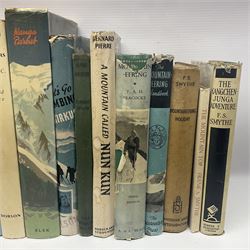Mountaineering - twenty-six books including The West Face by Guido Magnone; The Conquest of Fitzroy by M.A. Azema; British Crags and Climbers by Pyatt & Noyce; A Mountain Called Nun Kun by Bernard Pierre; Mountain Climbing by Francis A. Collins; works by Frank S. Smythe, Edward Whymper, Arnold Lunn etc (26)