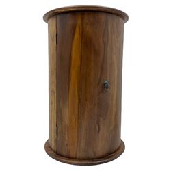 Hardwood cylindrical lamp cabinet