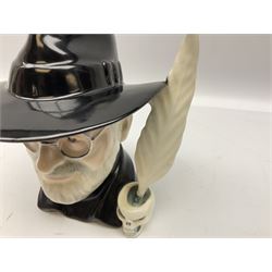 Grayshott Pottery limited edition Terry Pratchett character jug 184/1500, with certificate, H19cm