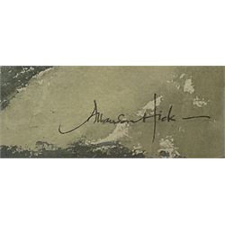 Allanson Hick (British 1898-1975): 'The Scylla' (Dido Class) cruiser in Hull Docks in the company of the Ellerman Lines 'City of Swansea', watercolour signed, titled verso 46cm x 60cm
Provenance: from the collection of the artist Terence Storey (1923-2018)