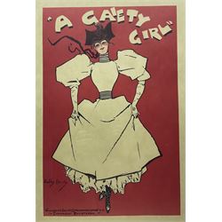 After Dudley Hardy (British 1867-1922): 'A Gaiety Girl', colour lithograph poster for the musical comedy by Sidney Jones, numbered 573/2000 with blind stamp 75cm x 49cm