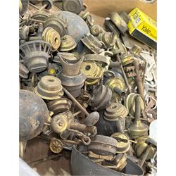 Four boxes of assorted hardware and tools, including a collection of hammers, locks, keys etc.  - COLLECTION BY APPOINTMENT FROM: The White House, Thirsk Road, Easingwold, York, YO61 3NF - CALL 01723 507111 TO ARRANGE