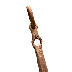Large ship's articulated iron anchor, L110cm