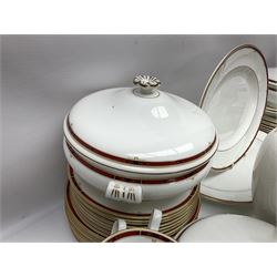 Wedgwood Colorado pattern dinner and coffee service for eight, to include coffee pot, milk jug, covered sucrier, coffee cans and saucers, dinner plates, side plates, twin handled bowls, four covered vegetable tureens etc (92)