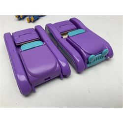 Wish World Kids - Eleven play sets comprising Treats ‘n Sweets Refrigerator, Grin ‘n Win TV, Sponge ‘n Plunge Bathtub, Socks ‘n Locks Dresser, Spice ‘n Slice Stove, Sleep ‘n Leap Bed, File ‘n Smile Desk, Blaze ‘n Braise Fireplace, Hear ‘n Cheer playset in Sponge ‘n Plunge box, two Read ‘n Speed Chair playsets in one box