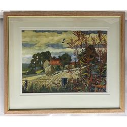 John Carter (Northern British 1931-2007): 'Church House Farm', watercolour, signed titled and dated '92 verso 47cm x 63cm 