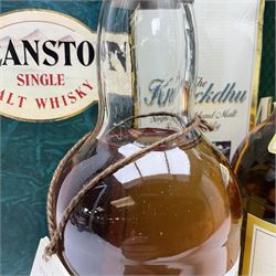 Knockdhu, 12 year old, single malt Scotch whisky, 70cl, 40% vol, Miltonduff, 12 year old, single malt Scotch whisky, 70cl, 43% vol and Deanston, 12 year old, single malt Scotch whisky, 70cl, 40% vol (3)