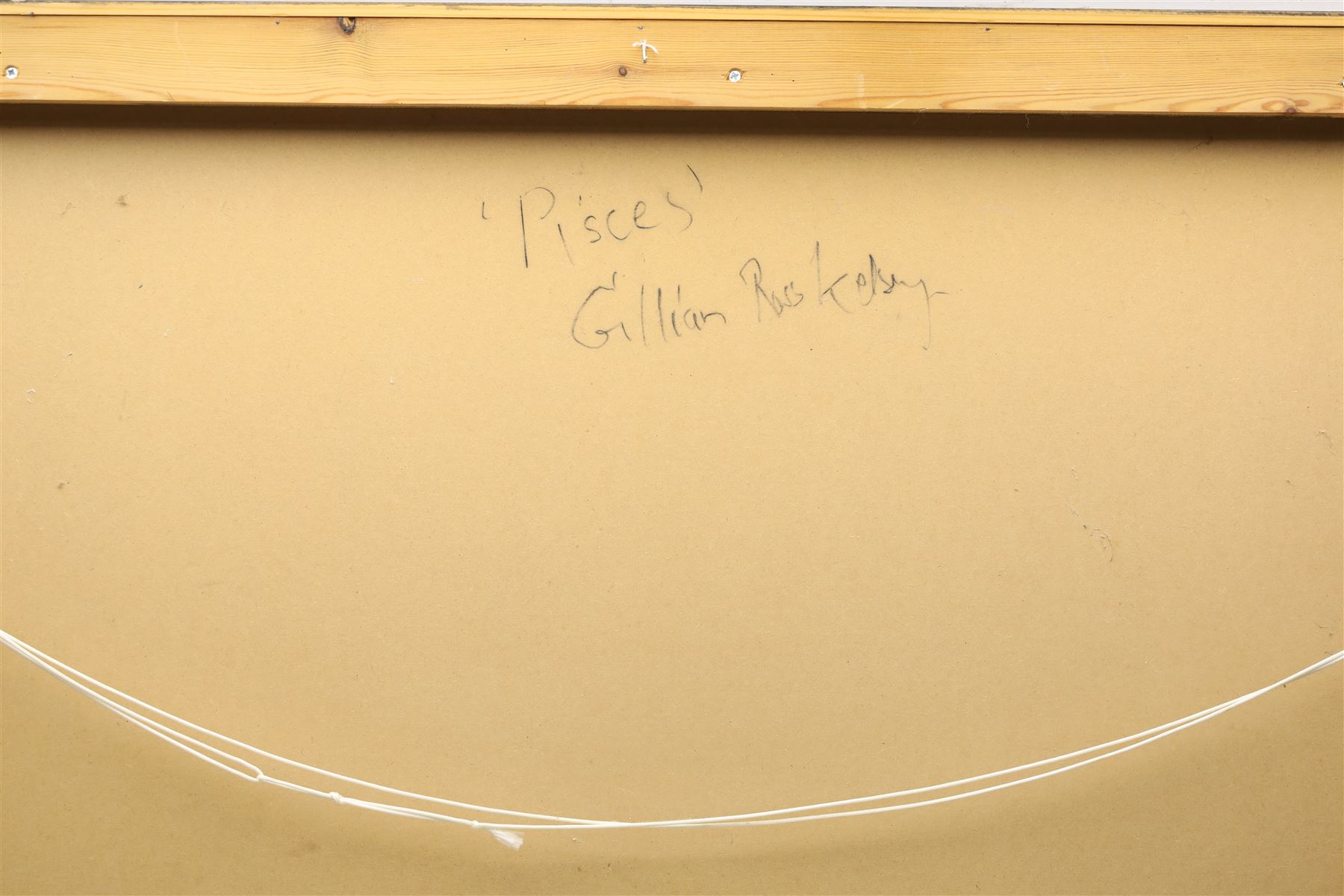 Gillian Ross Kelsey (British 1935-2025): 'Pisces', acrylic glaze on board, signed and titled verso 91cm x 91cm