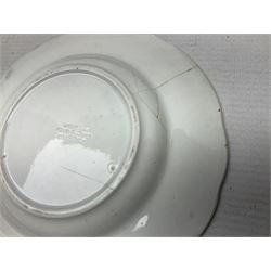 Collection of 19th century William Smith & Co nursery plates, to include examples decorated in the pastime series, and similar, all with moulded floral borders