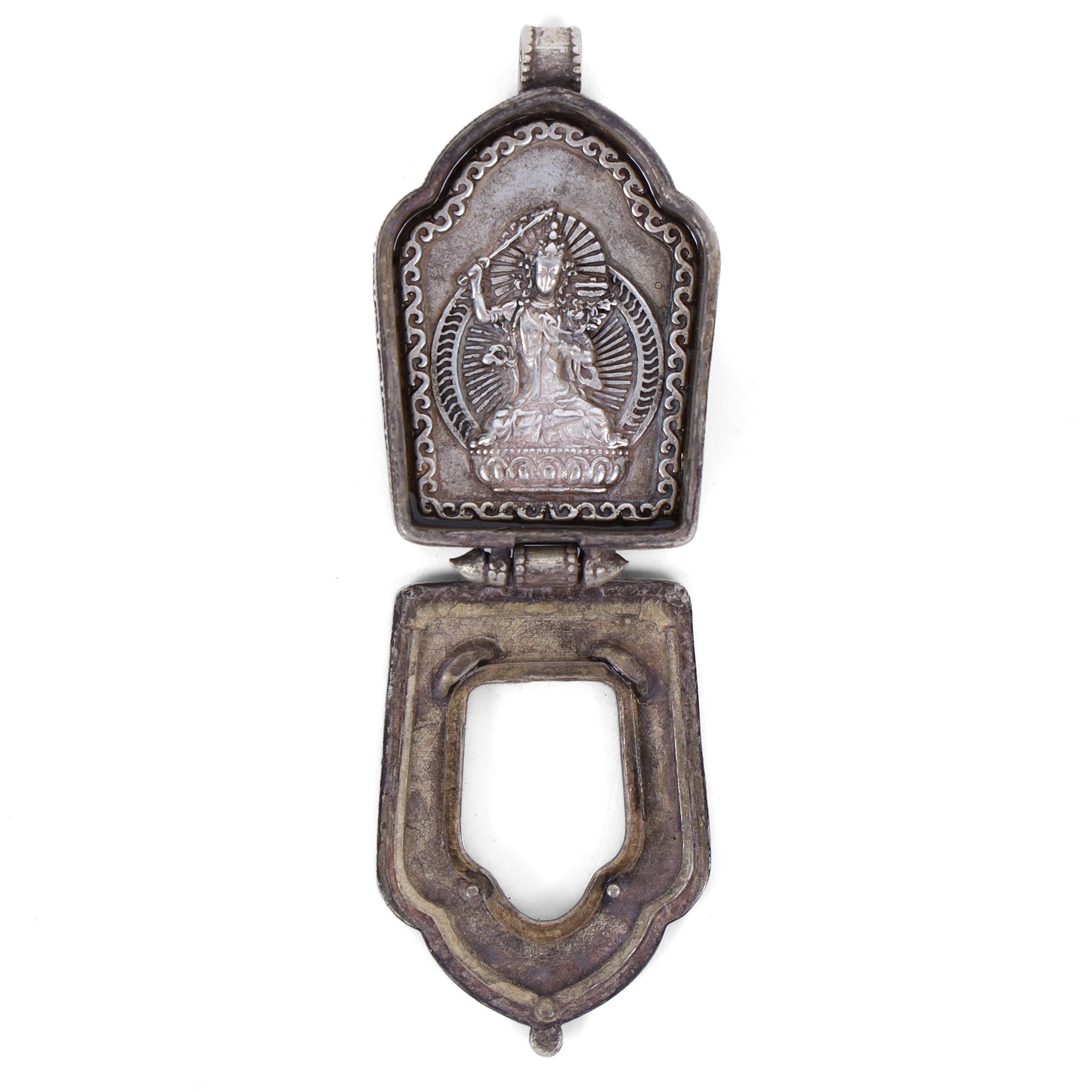 Pair of Tibetan prayer boxes, H5cm