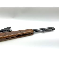Air-Arms TX200 .22 underlever air rifle with Hawke telescopic sights, serial no.047630, L98.5cm overall