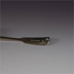 Victorian silver Fiddle pattern fish slice, with pierced blade, hallmarked John & Henry Lias, London 1846