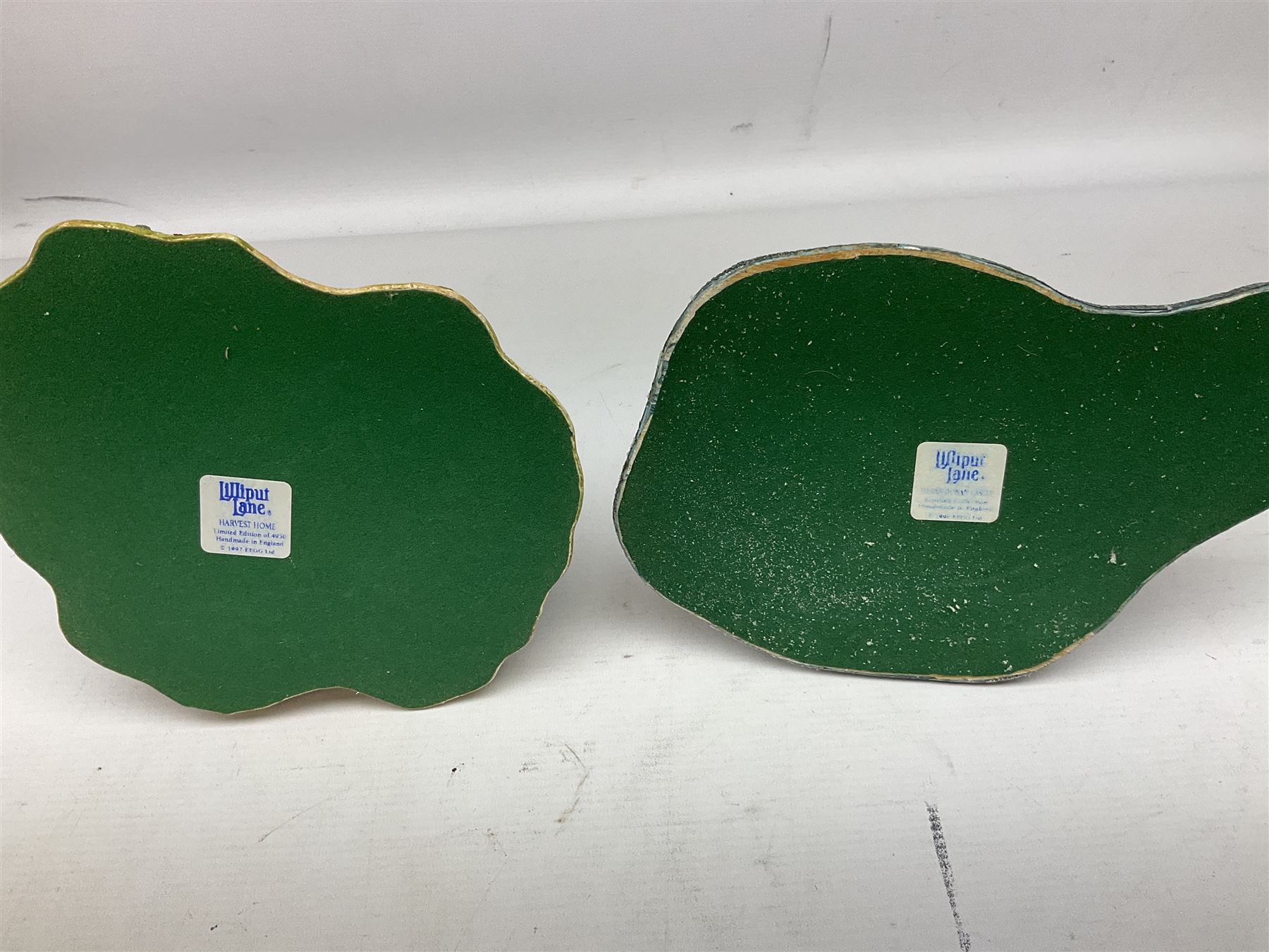 Lilliput Lane 'Harvest House' special edition figure group, limited edition of 4950, boxed with certificate, together with 'Eilean Donan Castle' model, boxed with deed