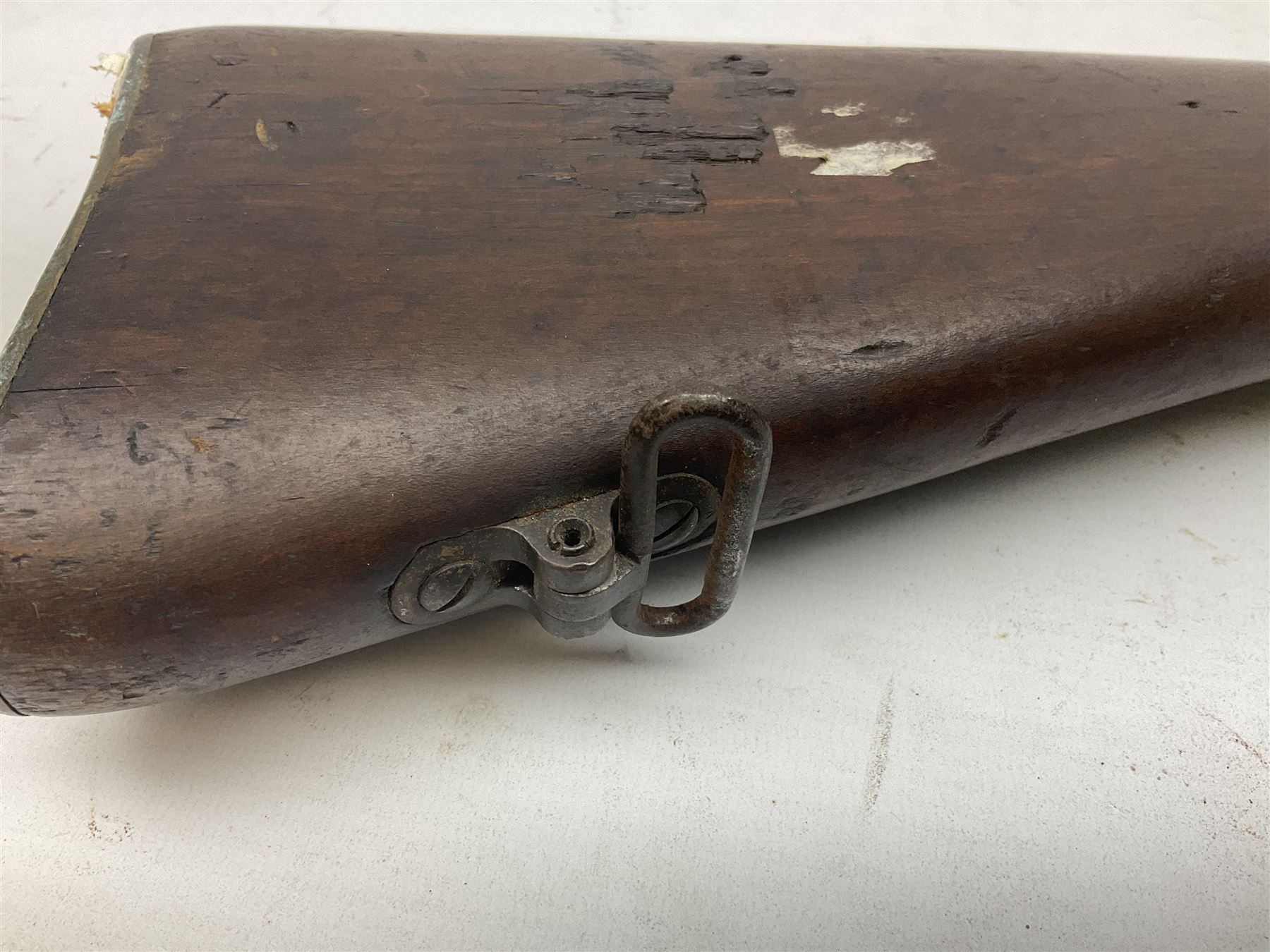 WW1 Lee Enfield SMLE bolt-action rifle, dated 1918, with single barrel band and bayonet fitting L113cm FIREARMS CERTIFICATE REQUIRED OR RFD