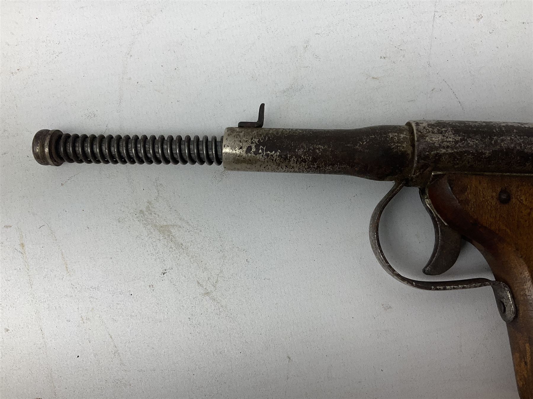 GAT .177 plunge action air pistol the butt impressed 'Reg.Us.Pat. Made in Japan' L22cm