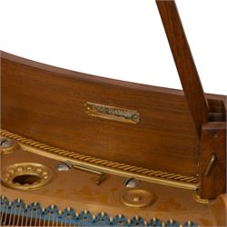 Edwardian C. Bechstein mahogany cased baby grand piano, serial no. 84403 circa 1907, retailed by 1066 Pianos Cambridge, raised on turned and faceted tapering supports terminating in brass castors, H100cm, L183cm
This item has been registered for sale under Section 10 of the APHA Ivory Act