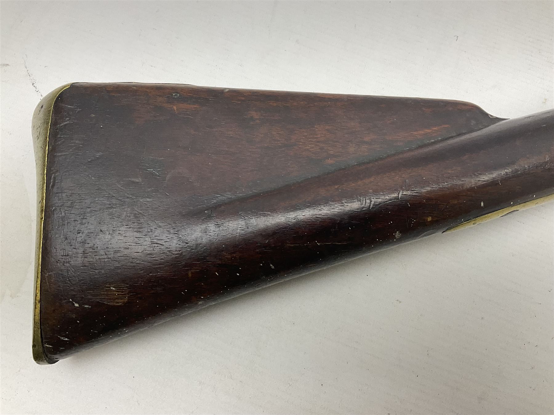 Early 19th century Brown Bess .75cal. flintlock musket, the 96.5cm(38