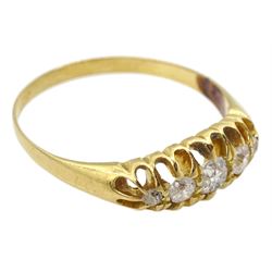 Early 20th century 18ct gold five stone old cut diamond ring