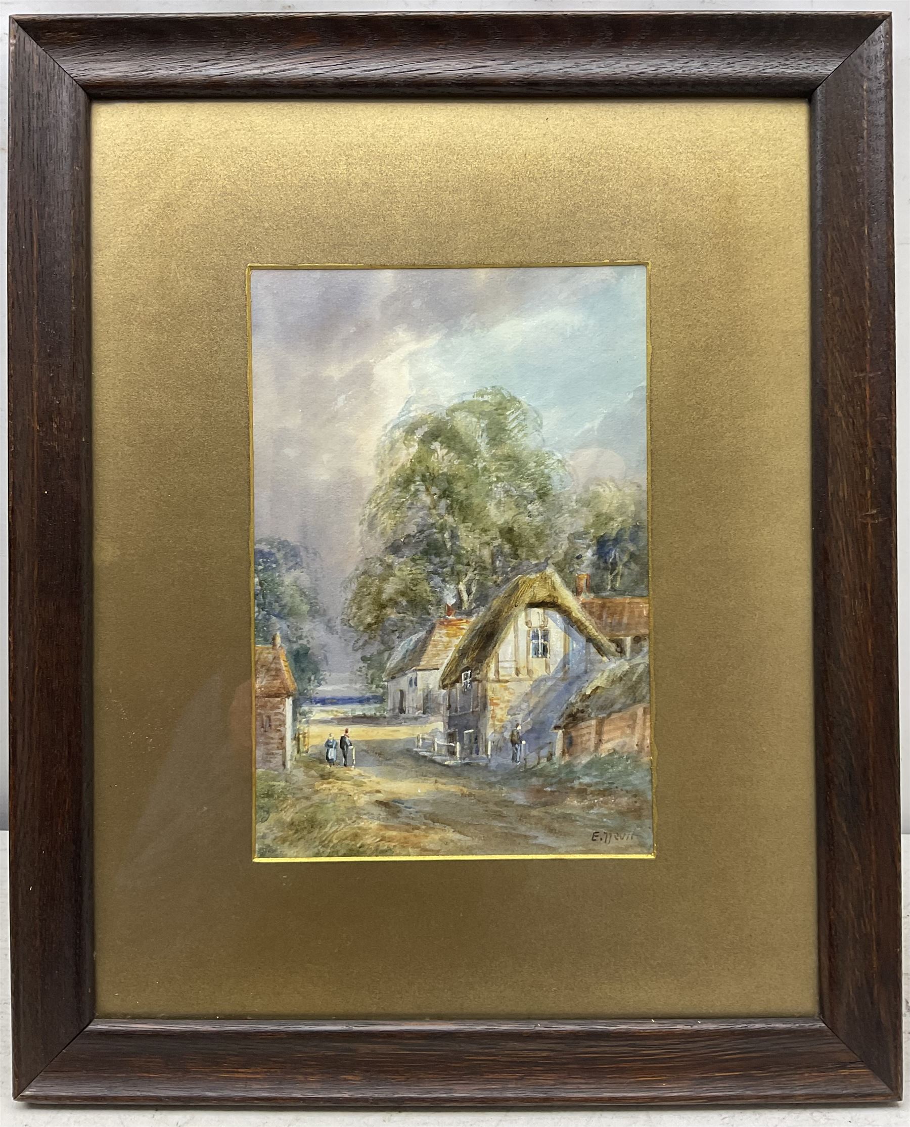Edward Nevil (British 19th Century): Country Cottages, pair watercolours and gouache signed 27cm x 18cm (2)