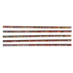 Gillian Ross Kelsey (British 1935-2025): 'Long Deep Purple Drips', set of five acrylic gla...