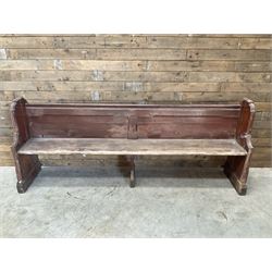 Early 20th century pine pew 