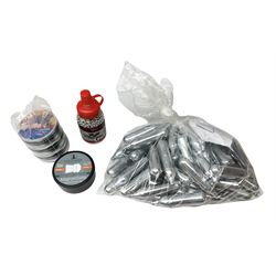 Forty-six CO2 gas cylinders; assortment of .177 pellets; and quantity of BB balls etc