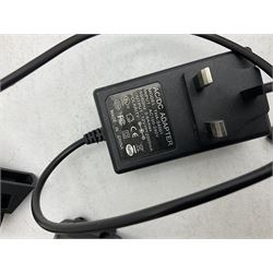 Combat Machine lithium battery powered airsoft BB rifle, 'Complete AEG Series' to fire 5mm pellets, with adjustable length stock L69cm non-extended; with six magazines, Trijicon ACOG red dot telescopic sight, battery charger etc (NO BATTERIES)