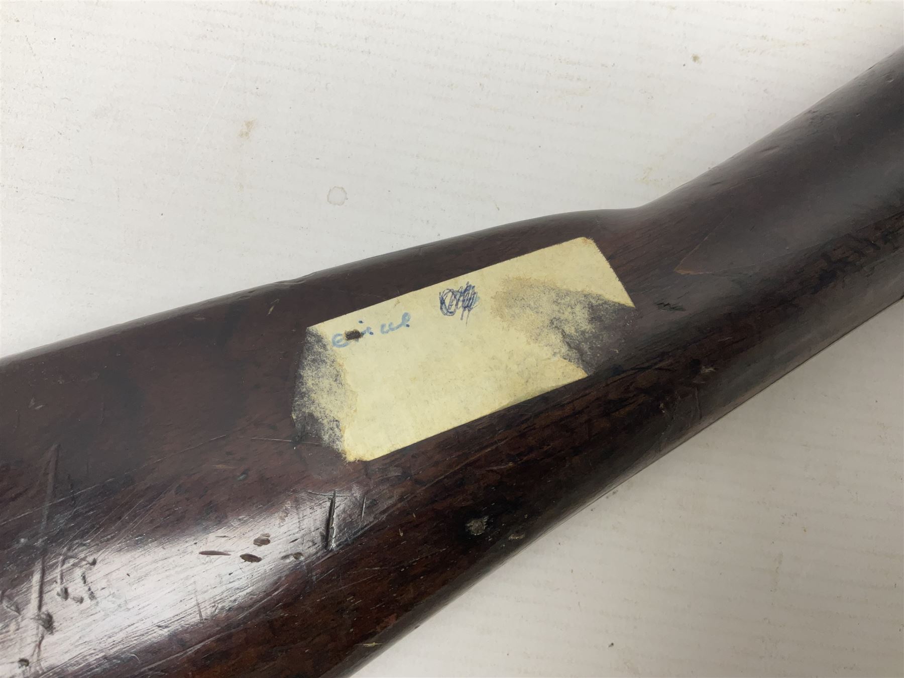 Early 19th century flintlock single barrel sporting gun by Johnston, approximately 14-bore, with 94cm(37