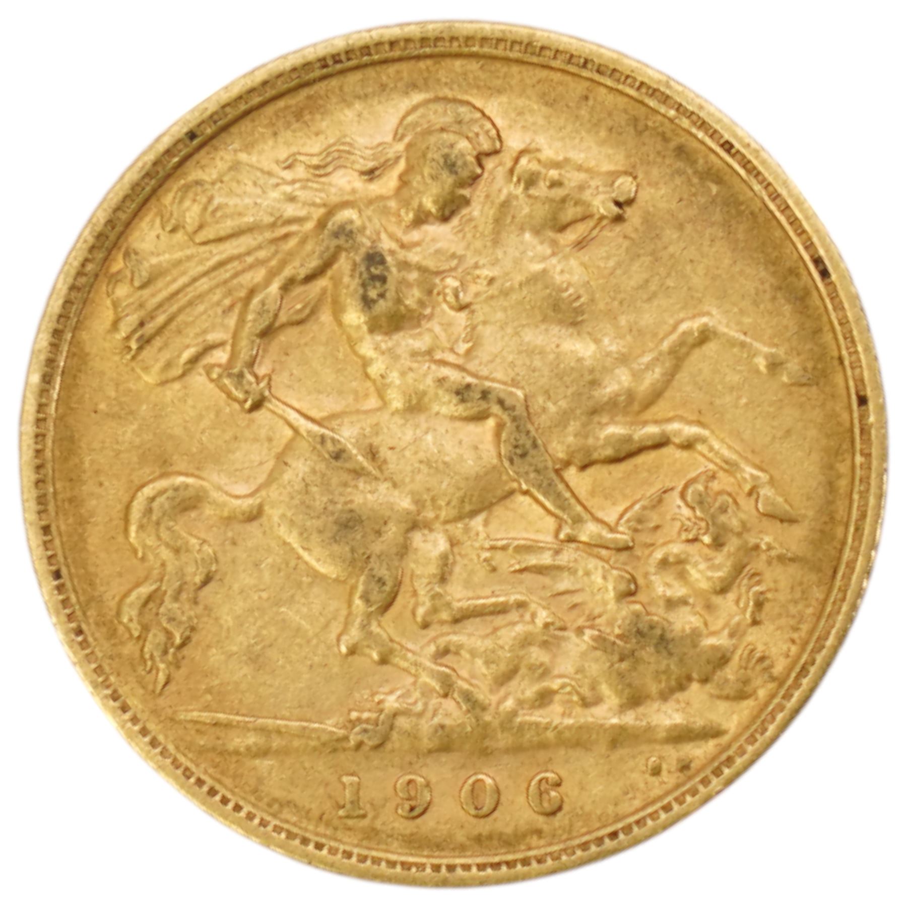 King Edward VII 1906 gold half sovereign coin