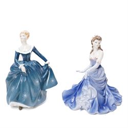Two Coalport Ladies of Fashion figures 'Linda' and 'Maureen', together with four Royal Doulton figures including 'Fragrance', 'Sunday Best', 'For You' and Figure of the Year 'Mary' (6)