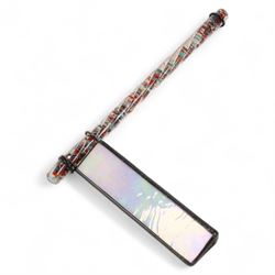 Mid 20th century glass wand kaleidoscope, the viewfinder with leaded glass panels, H28cm