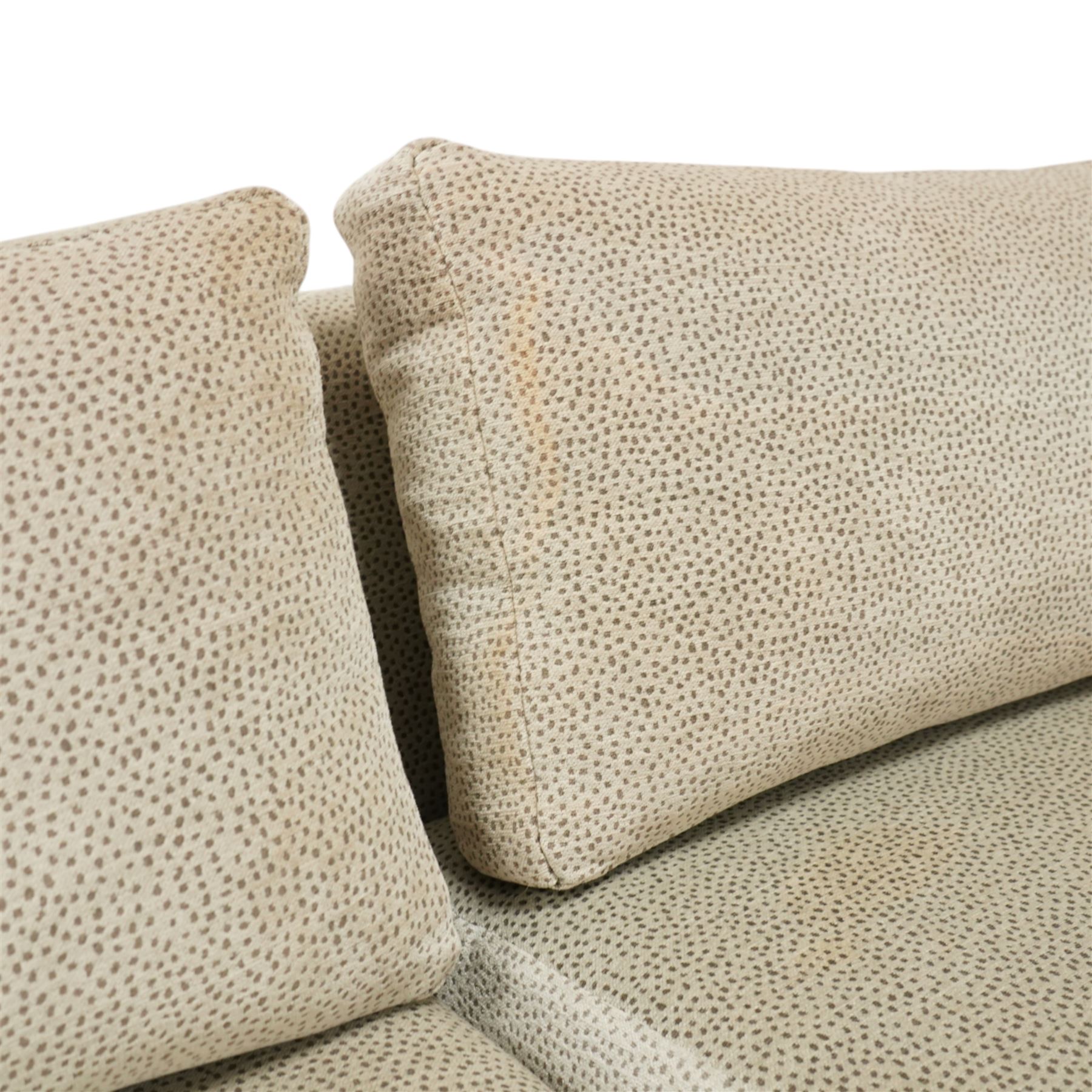 Sinclair Melson Ltd - contemporary bespoke three seat sofa, upholstered in Zimmer & Rohde fabric