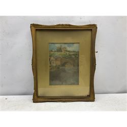 Albert Ernest Boyce (British 1886-1956): View of Durham, watercolour signed 24cm x 16cm