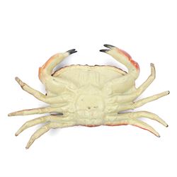 Cast iron box, modelled as a crab, H9cm, L34cm