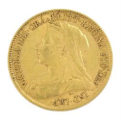 Queen Victoria 1895 gold half sovereign 