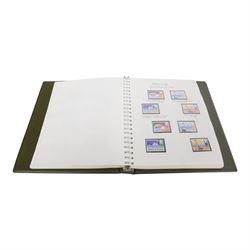 Great Britain stamps, Queen Victoria and later, including QV penny black with partial red MX cancel and three good margins, King Edward VII overprints, Queen Elizabeth II pre-decimal issues, many Queen Elizabeth II mint decimal stamps, etc, housed in four folders and one album