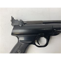 Webley Tempest .22 air pistol with top lever action L26cm; in original box with tin of pellets