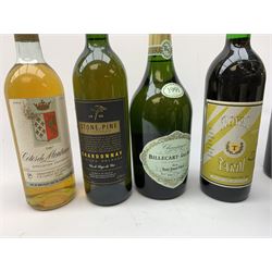 Mixed alcohol including two bottles of Stone Pine Cellars 1999 chardonnay limited release, 75cl, 12.5%vol, Billecart-Salmon brut 1991 champagne, 750ml, 12%vol, etc, various contents and proofs, 10 bottles