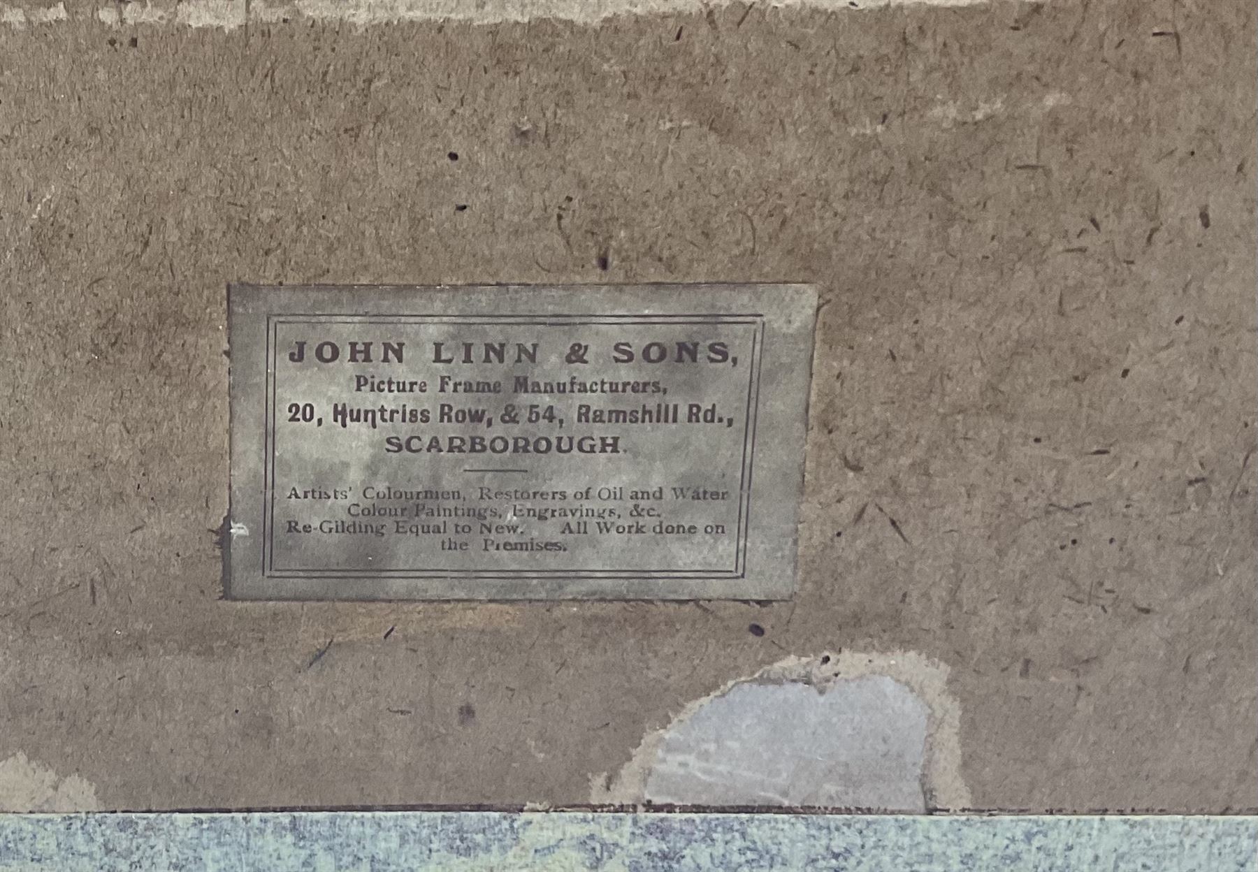 Henry Barlow Carter (British 1804-1868): Monkey Island Scarborough, watercolour signed, original John Linn gallery label verso 21cm x 32cm