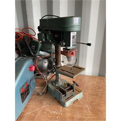 Tools, to include: Nutool pillar drill, Draper wood lathe, Hilka 6